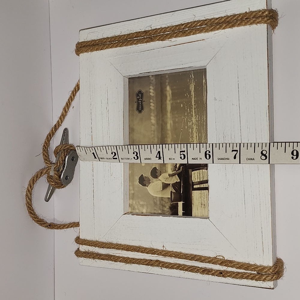 Mud pie Frame White Rope-Hanging Picture Frame - Picture 5 of 7